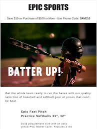 They've got over 25,000 products made by. Epic Sports Hit It Out Of The Park Milled