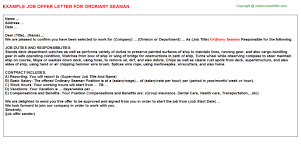 Easily write a cover letter by following our tips and sample cover letters. Ordinary Seaman Career Templates Examples