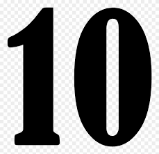 Ten is the base of the decimal numeral system, by far the most common system of denoting numbers in both spoken and written. Extraordinary Ideas Number 10 Clipart Png Download 226903 Pinclipart