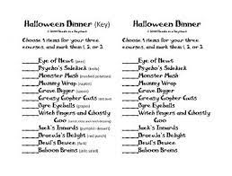 The guests are cast as characters and together (or separately) solve the mystery. Mystery Dinner Menus The Crazy Halloween Dinner Tradition Revisited Halloween Menu Halloween Dinner Mystery Dinner