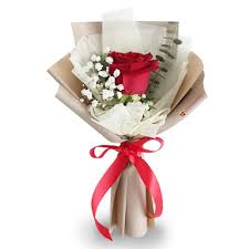 Bouquet only one red rose images rose flower. One And Only Flower Bouquet Nurhampers Creation Sdn Bhd