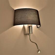 Modern Fabric Shade Wall Sconces Led Living Room Bedroom Wall Lamp With Switch Ebay