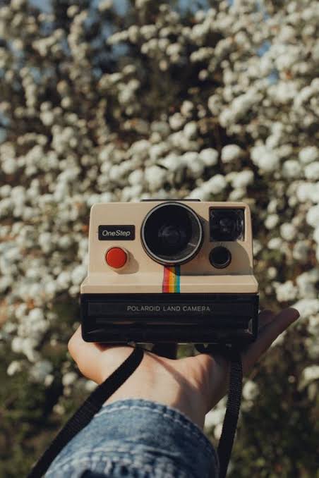 Polaroid 經典彩虹條紋拍立得相機, AI generated