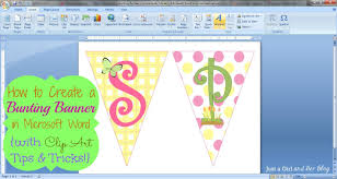 How To Make A Bunting Banner In Word With Clip Art Tips And Tricks Bunting Banner How To Make Banners Words