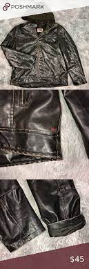 Levi S Strauss Faux Brown Leather Sherpa Jacket Sherpa Jacket Jackets Levi