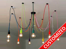 Colorful Spider Chandelier 3 12 Lights Pendant Light Octopus Etsy