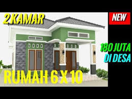 Nah, untuk rumah modern minimalis yang satu ini desainnya sangat sederhana karena tak banyak ornamen khusus. Desain Rumah Minimalis Sederhana 6x10meter 2 Kamar 1 Lantai Di Desa Modern Full Tampak Depan Youtube