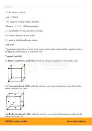 Solid State Class 12 Notes Vidyakul Chemistry Notes Class Notes