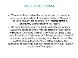Modernism refers to a reforming movement in art, architecture, music, literature and the applied arts during the late 19th century and early 20th century.there is no specifically modernist movement in philosophy, but rather modernism refers to a movement within the arts which had some influence over later philosophical thought. Modernism And Post Modernism In Literature By Maud