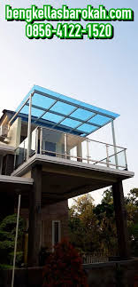 Atap canopy kanopi carport kaca tempred 10 mmrp1.500.000: Kanopi Kaca Tempered 8 Mm Warna Biru Perum Pandanaran Hills