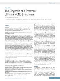 Cancer cells from the primary tumor can break away and form new tumors nearby. The Diagnosis And Treatment Of Primary Cns Lymphoma 22 06 2018