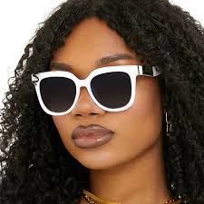 Coco White Oversized Prescription Sunglasses