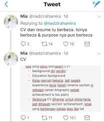 Berlawanan dengan pemahaman (yang salah) yang umum terjadi bahwa cv (curriculum vitae) dan resume adalah dua istilah yang sama, pada kenyataannya keduanya. Beza Antara Cv Dan Resume Benda Info Kerjaya Malaysia Facebook