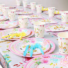 A decorative addition to contemporary decor, the small plate is a beautiful splash of color in any room. Unicorn Themed Party Supplies Decorations Set For Girls Children Birthday Party Unicorn Plates And Napkins Set Paper Disposable Tableware Set Party Table Decoration For Baby Shower Serves 16 Guests Event Party Supplies Home Kitchen