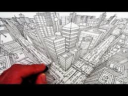 How To Draw A City In Three Point Perspective Perspective Drawing Three Point Perspective 3 Point Perspective
