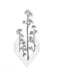 Trees Geometry In Drawing Pen Drawing Traditional Artwork Drawings Art