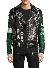 Black And Gold Motorcycle Jacket Lagraffit Stud Embellished Motorcycle Jacket By Diesel Black Gold At Gilt Pantalones