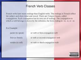 Table 1 shows an example of the irregular verb to be conjugated in english. The Basics Of French Verb Conjugation Ppt Download