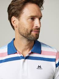 Plaisir stripet pique Rose of Sharon