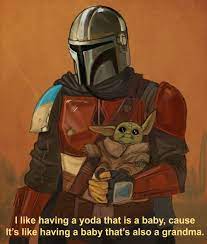 The Mandalorian And The Baby Yoda Starwars Star Wars Art Star Wars Humor Star Wars Memes