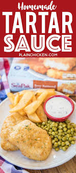 Homemade Tartar Sauce You Ll Never Buy Jarred Tartar Sauce Again Perfect With Our Favorite Seapak Fish And Chips Homemade Tartar Sauce Tartar Sauce Recipes