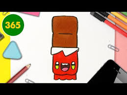 Coloriage kawaii imprimer des caractères inhabituels. New Comment Dessiner Une Tablette De Chocolat Facile Kawaii