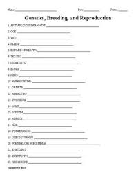 Genetics Breeding And Reproduction Word Scramble For Ag Science Students Science Vocabulary Vocabulary Words Science Student