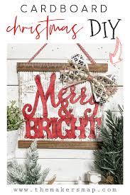 With a ruler and a pencil, lightly mark a line 2 down from the top (for merry) and ½ up from the bottom (for bright) to use as a template for applying the letters. How To Diy A Christmas Merry And Bright Sign With Cardboard