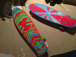 My Gripped Penny Board And In Progress Nickel Pennyboard Pennyaustralia Nickelboard Skateboard Cruisers Penny Board Penny Skateboard Penny Board Design