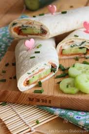Wraps Saumon Fume Concombre Fromage Frais Recettes De Cuisine Recette Recette Wrap