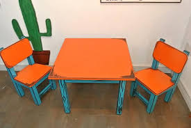 Hand Made Childrens Table And Chair Set Kids Furniture Etsy Di 2020 Kursi Kartun Meja
