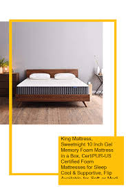 King Mattress Sweetnight 10 Inch Gel Memory Foam Mattress In A Box Certipur Us Certified Foam Mattresses For Sleep Cool Supportive Flip Available For Soft