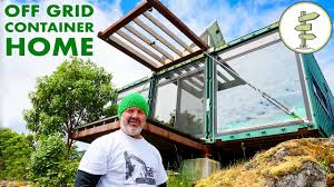 Underground hillside shipping container homes. Man Builds Stunning Off Grid Shipping Container Home On Mountain Top Youtube