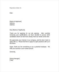 The Best Application Rejection Letter Template And View | Job Rejection, Job  Application, Letter Templates