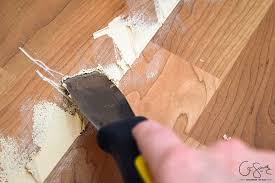 Without seeing it is best guess fill with a triple expanding foam, trim off excess and paint or install molding like quarterround over opening, pre prime and even finish coat before hanging.instead of butting up pieces miter the end for smoother finish. Patch Gaps In Laminate Floors Madness Method