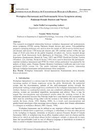 Pdf Workplace Harassment And Posttraumatic Stress Symptoms Among Pakistani Female Doctors And Nurses