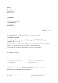Für mieter mit einem unbefristeten mietvertrag gilt die gesetzliche pdf: Kundigung Mietvertrag Fur Wohnung Und Haus Kostenlose Vorlage
