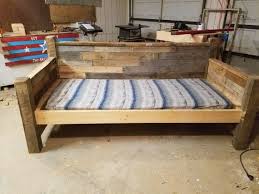 This Is A Daybed Made Out Of Reclaimed Pallet Wood And Saw Mill Wood For A Twin Bed Each Bed Is Diffe Daybed With Storage Western Bedroom Decor Home Furniture
