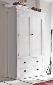 Fronten mdf tiefgezogen in weiß hochglanz mit rillenfräsung; Kleiderschrank Vintage Weiss