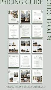 Photographer Pricing Guide And Portfolio Template Productive And Free Photographer Pricing Guide Pricing Guides Templates Pricing Guides