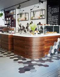 65 Stunning Hexagon Tile Transitions Designs That You Must See Bar Interior Design Kitchen Tiles Design Cafe Bar Interior