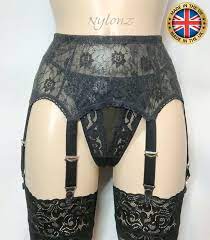 8 Strap Luxury All Lace Suspender Belt Black (Garter Belt) NYLONZ UK | eBay