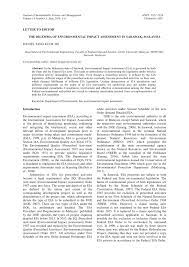 Case studies of environmental impact assessment: Pdf The Dilemma Of Environmental Impact Assessment In Sarawak Malaysia