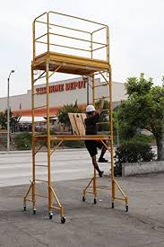 Metaltech Multipurpose Maxi Square Baker Style Scaffold Tower 12 Ft 1 000 Scaffolding Double U Rolling Scaffold