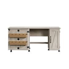 Better Homes Gardens Modern Farmhouse Wood Sewing Table Rustic White Walmart Com In 2020 Rustic White Better Homes Better Homes Gardens