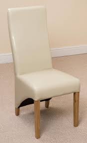 Lola Curved Back Dining Chair Ivory Leather The Gorgeous Lola Curved Back Dining Upholstered Dining Chairs Oak Dining Room Chairs Leather Dining Room Chairs