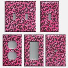 Hot Pink Black Leopard Cheetah Animal Print Switch Plates Outlet Covers Simply Chic Gal Cheetah Print Walls Light Switch Hot Pink Leopard