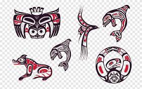 Pacific northwest native indian art is so distinct from other styles of native american art that most neophyte admirers can probably easily spot a piece of aboriginal artwork that came from the northwest out of a crowd containing other native arts. Klemtu Great Bear Rainforest First Nations Kitasoo Xaixais First Nation Totem Tattoo Culture Sticker Png Pngegg