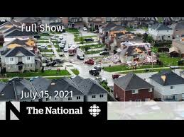 A resident surveys the damage left after a tornado touched down in his neighbourhood, in barrie, ont., on thursday, july 15, 2021. Rlp75wv3togfsm