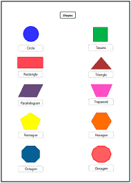 shapes worksheets and charts